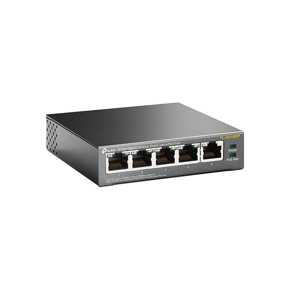 TP-Link 5-Port Gigabit Desktop Switch with 4-Port PoE+ (TL-SG1005P)