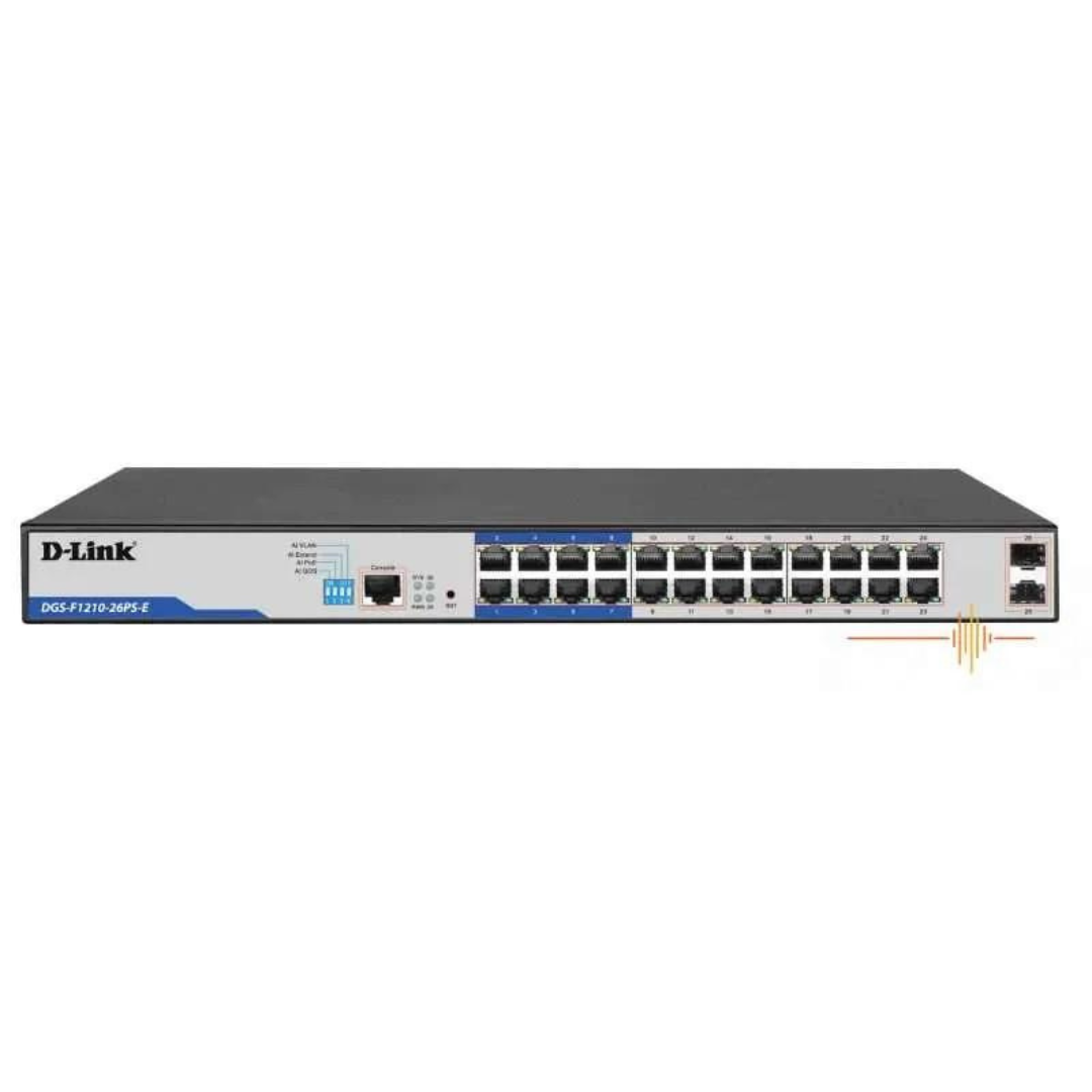 D-Link DGS-F1210-26PS 24-Port Managed Gigabit PoE Switch- DGS-F1210-26PS