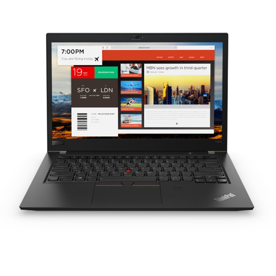 Lenovo ThinkPad T480s, Intel i5, 8GB RAM, 256GB SSD, 14"