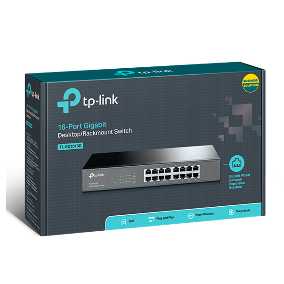 TP-Link 16-Port Gigabit Desktop Rackmount Switch- TL-SG1016D
