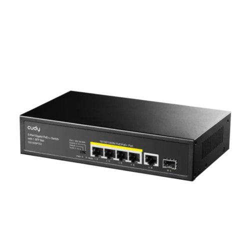 CUDY 5-PORT GIGABIT PoE(120watts) + Switch-CUDY GS1005PTS1
