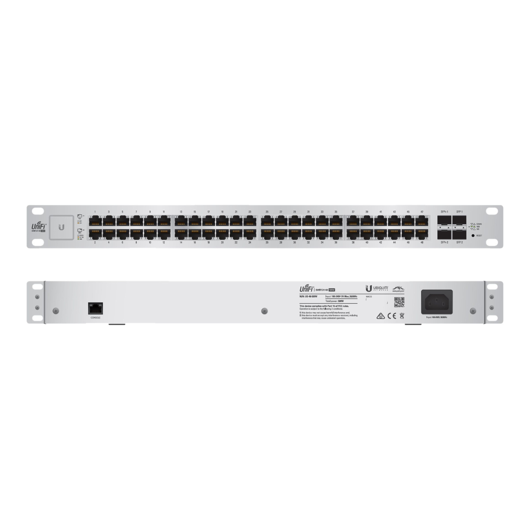 Ubiquiti UniFi Switch 48-port Gigabit PoE Switch 500W- US-48-500W