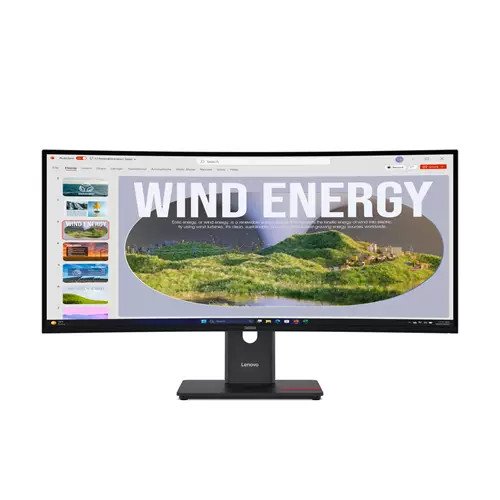 Lenovo ThinkVision T34WD-40 34" Ultrawide QHD Curved Monitor Eclipse -64AEGAT1UK