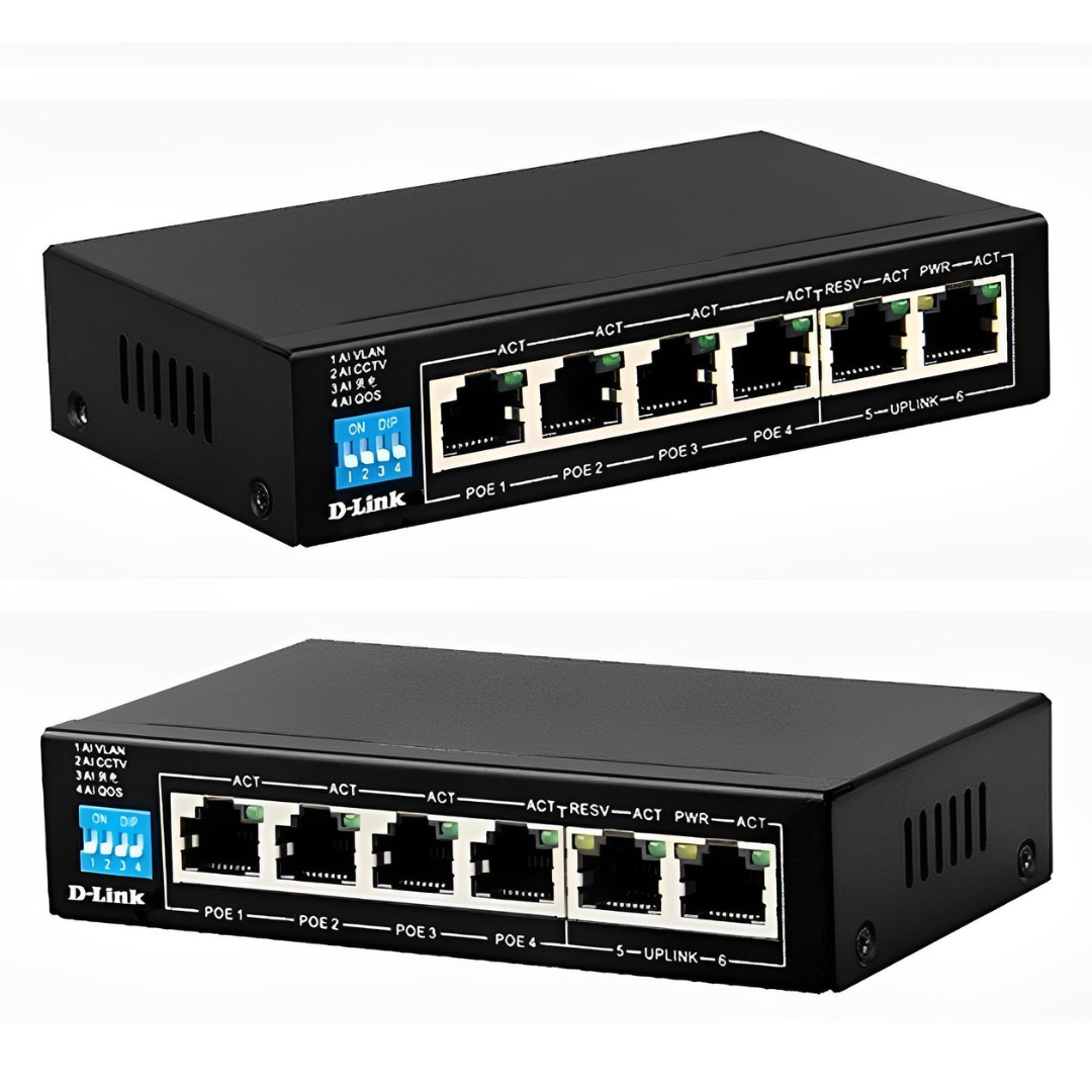 D-Link 250M 6-Port 1000Mbps Switch- DGS-F1006P-E