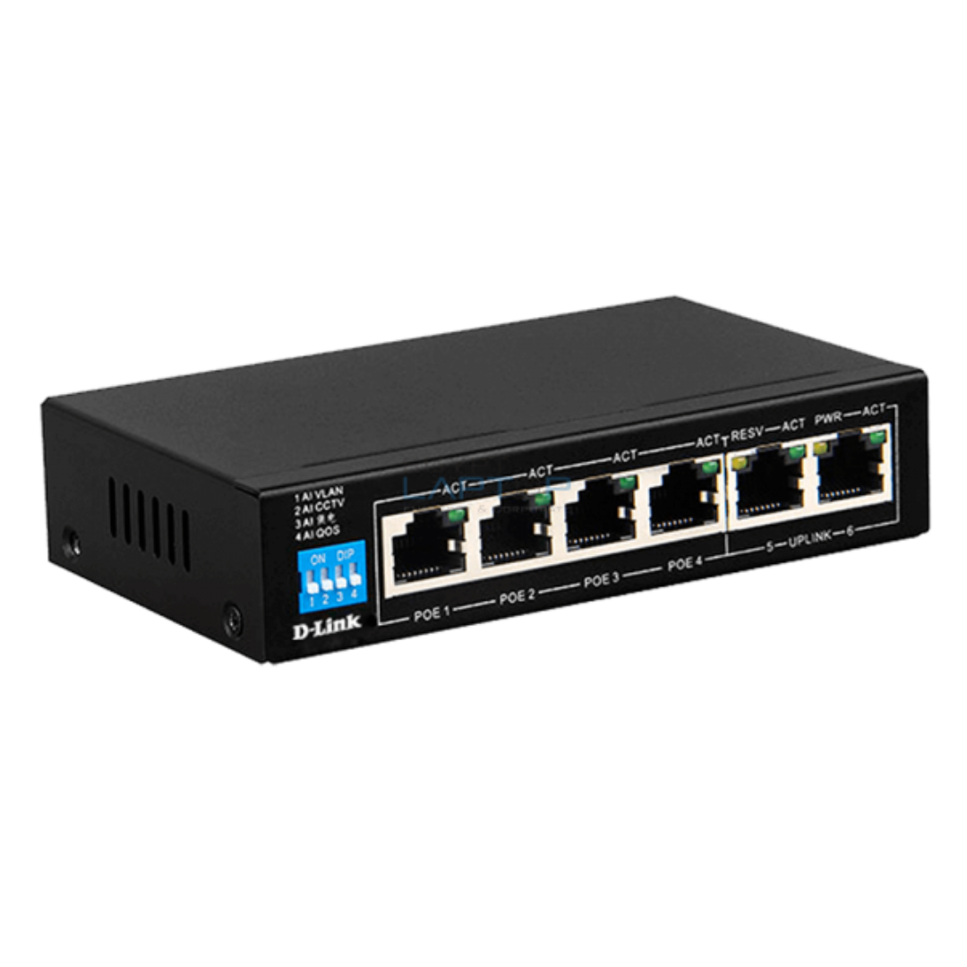 D-Link 250M 6-Port 1000Mbps Switch- DGS-F1006P-E