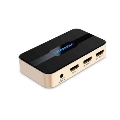Vention 1 In 4 Out HDMI Splitter 4K@30Hz Gold Aluminum Alloy Type-ACCGO