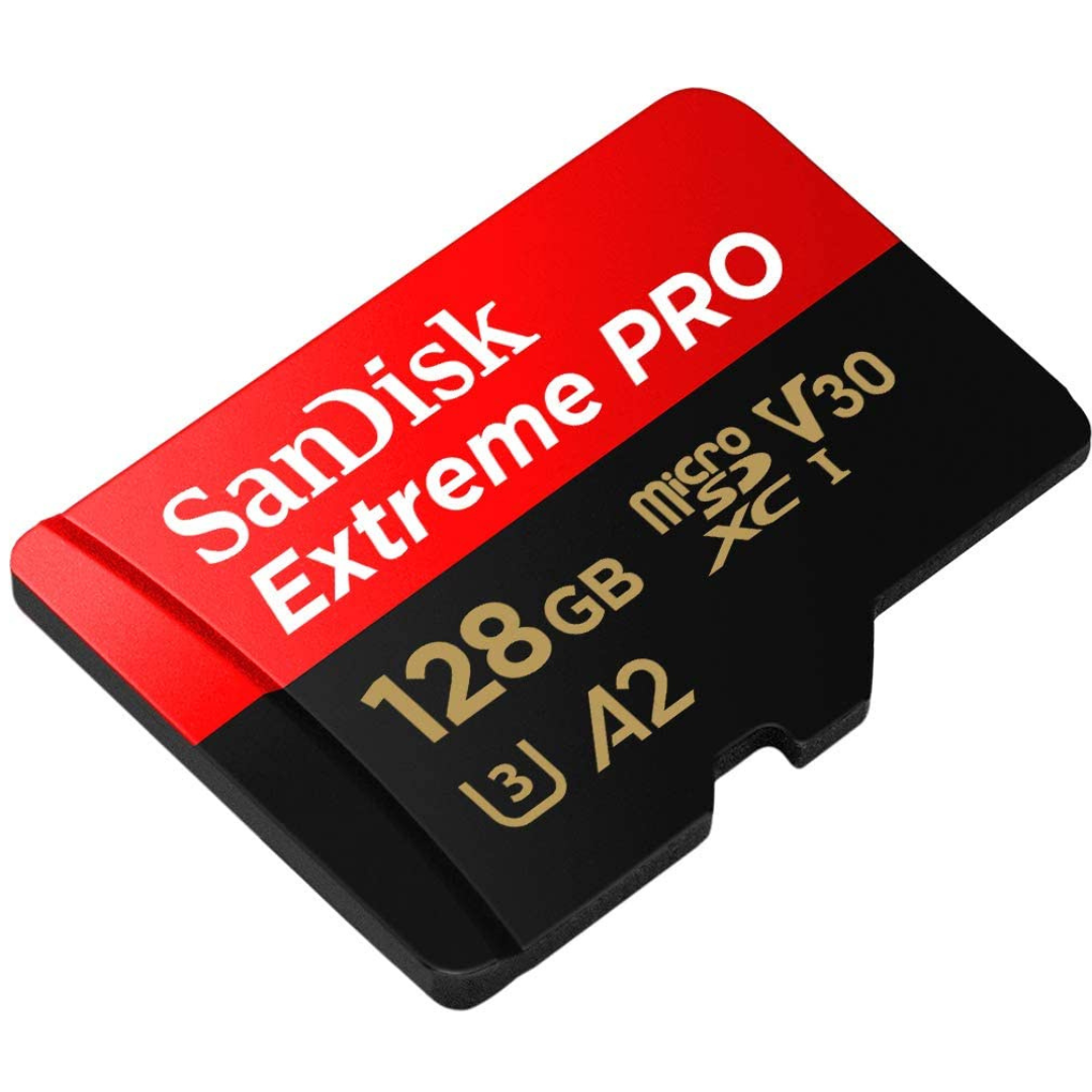 SanDisk Extreme PRO microSDXC 128GB card–SDSQXCD-128G-GN6MA