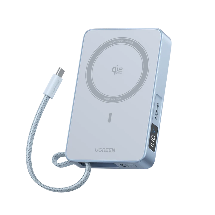 UGREEN MagFlow 10000mAh Magnetic Wireless Power Bank (25W)