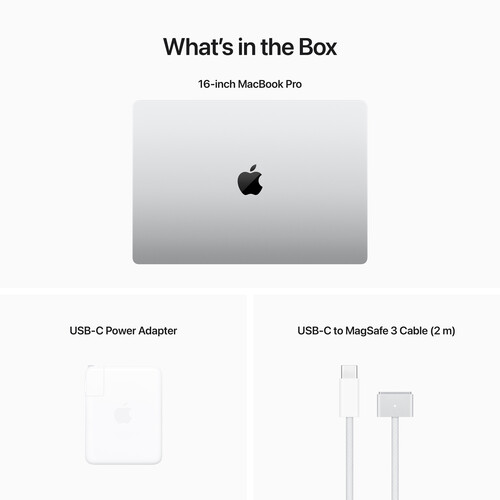 Apple MacBook M2 Pro chip 1TB SSD 16GB RAM ,16 Inch Silver-MNWD3LL/A