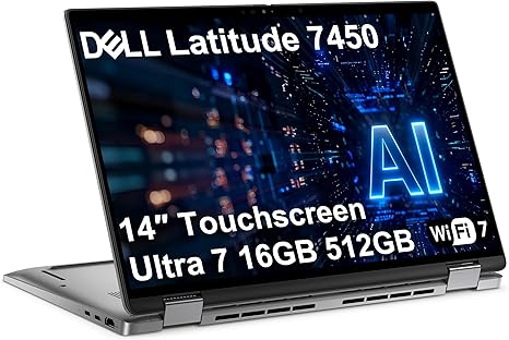Dell Latitude 7450 2-in-1 Intel Core Ultra 7 165U vPro  16GB DDR5 RAM  512GB SSD