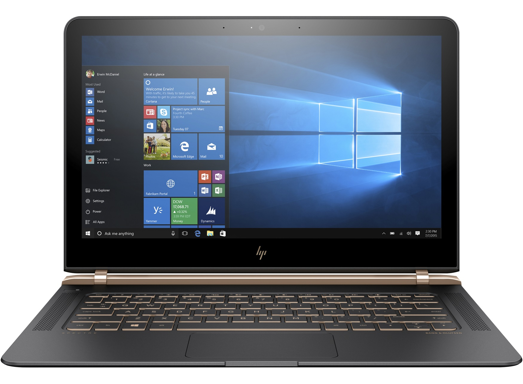 HP Spectre i5 8GB RAM, 256GB SSD - Wndows 10