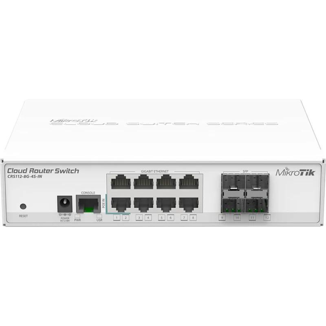 Mikrotik CRS112-8G-4S-IN, 8x Gigabit Ethernet, 4x SFP Cages