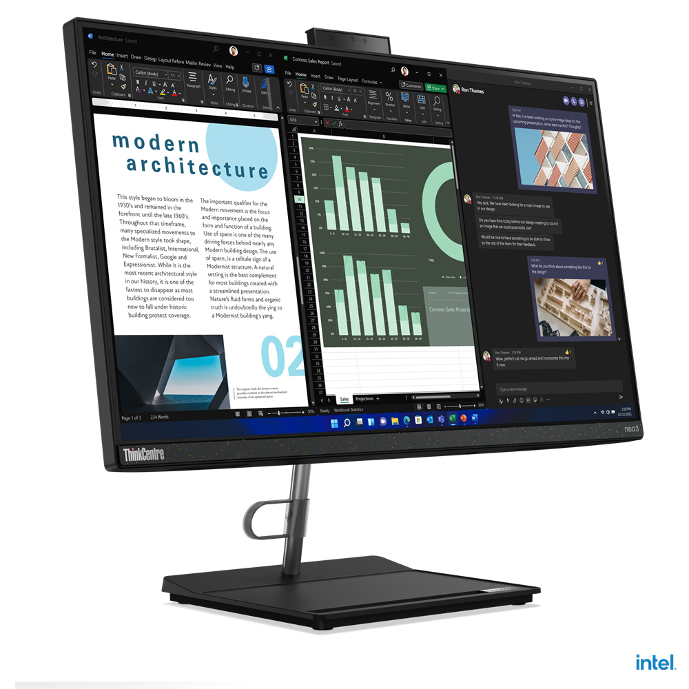 Lenovo ThinkCentre neo 30a 21.5" FHD, Intel i3, 4GB RAM, 256GB SSD - 12B10044UM