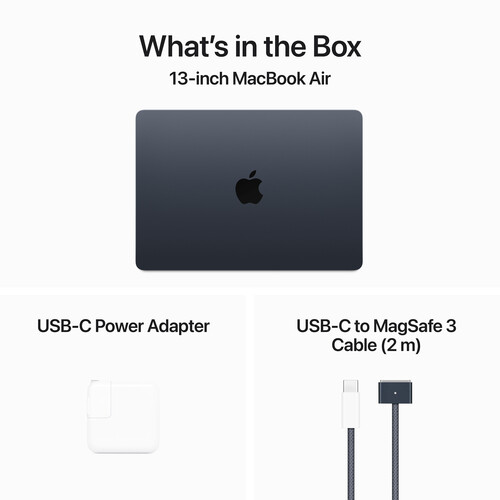 Apple MacBook Air M3 Chip 8GB Ram 512GB SSD Midnight-MRXW3LL/A