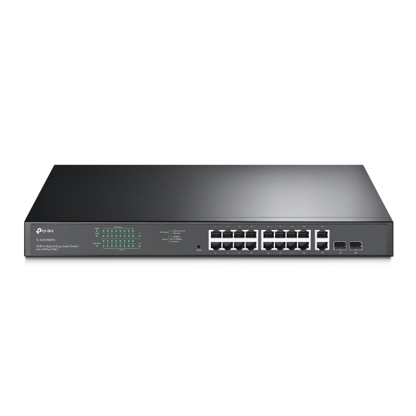 TP-Link 18-Port Gigabit Smart Switch with 16-Port PoE+ – TL-SG1218MPE