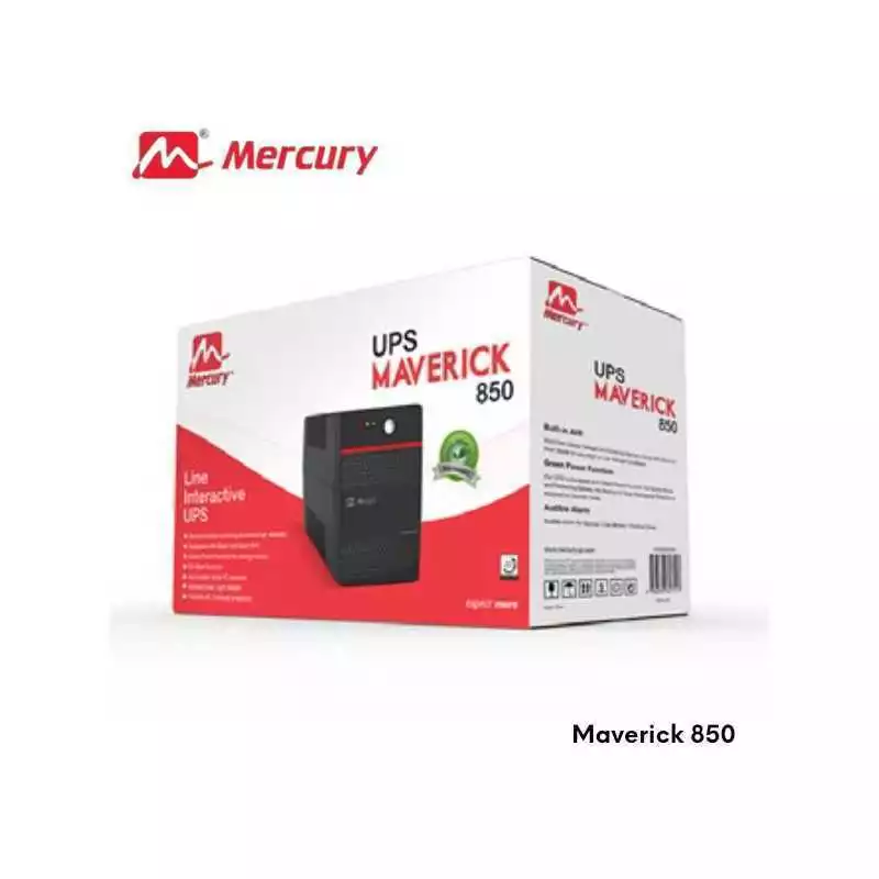 Mercury Maverick 850 UPS 850VA/510W 2X Socket UK Cord