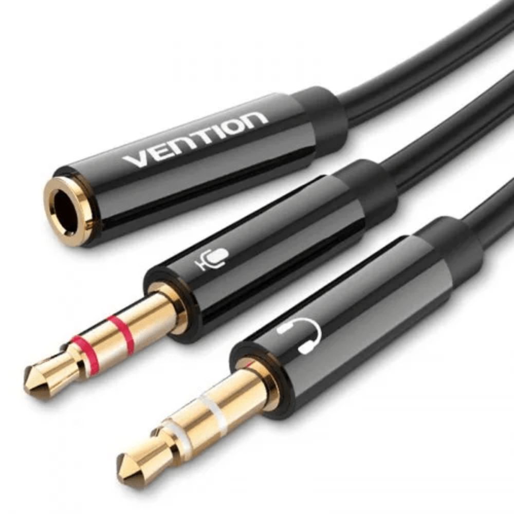 Vention 3.5mm Male to 2 *3.5 femaleFemale Stereo Splitter Cable 0.3M-BBSBY