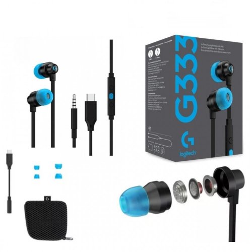 Logitech G333 Wired Gaming Earphones-981-000924