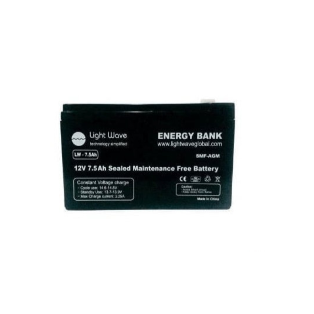 Lightwave 12V 7.5Ah UPS Battery