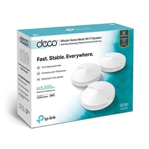 TP-Link Deco M5 AC1300 Mesh Wi-Fi System (3-Pack)- TL-DECO M5
