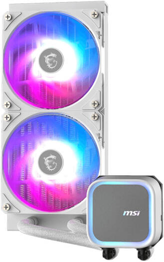MSI MAG CORELIQUID A13 240 WHITE- 240mm AIO (All-In-One) liquid CPU cooler-306-7ZWCA21-L80o