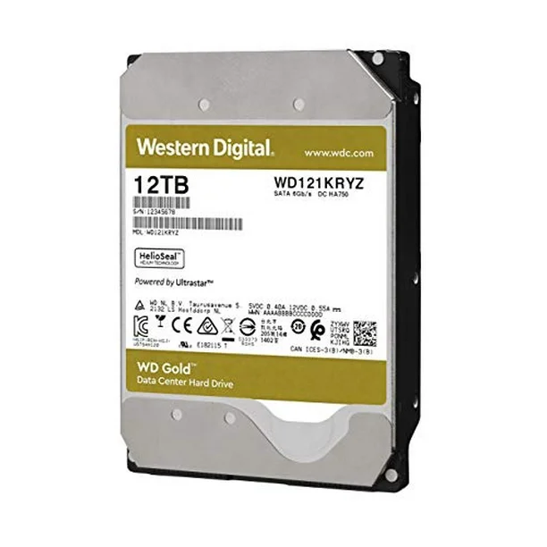 WD Gold Enterprise HDD 12TB, 256MB, 7200rpm - WD121KRYZ