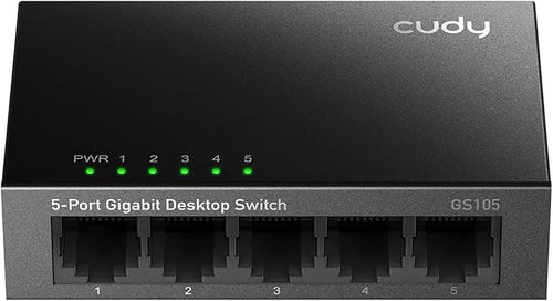 CUDY 5-PORT Gigabit metal switch 5 x 10/100/1000Mbps RJ45 ports-GS105