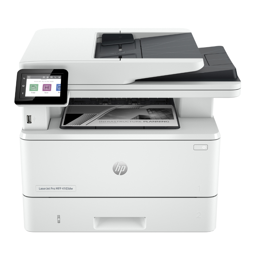 HP LaserJet Pro MFP 4103fdn Printer, Print, Copy, Scan, Fax - 2Z628A