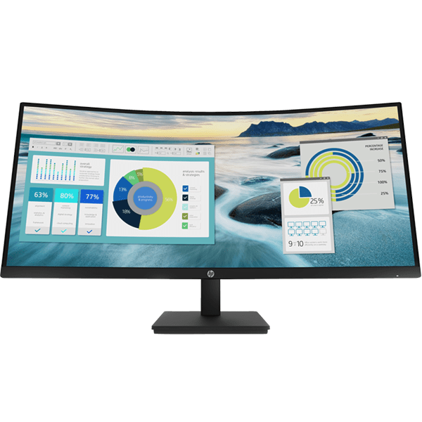 HP P34hc G4 34" WQHD USB-C Curved Monitor - 21Y56AS