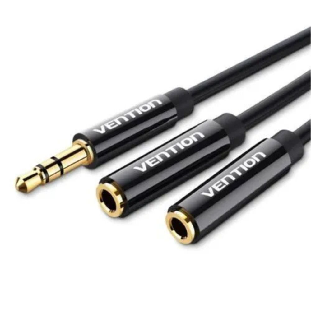 Vention 3.5mm Male to 2 *3.5 femaleFemale Stereo Splitter Cable 0.3M-BBSBY