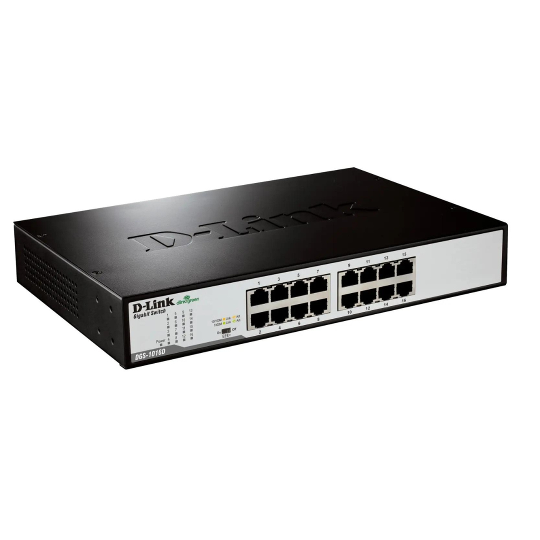 D-Link DGS-1016D/B 16-Port 10/100/1000 Unmanaged Switch - DGS-1016D/B