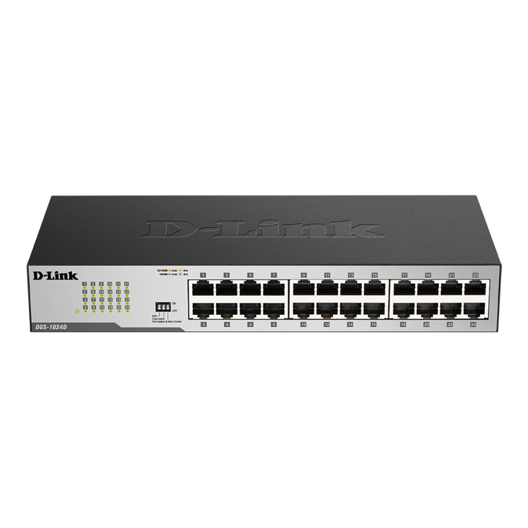 D-Link DGS-1024D 24-Port Unmanaged Gigabit Switch- DGS-1024D/B