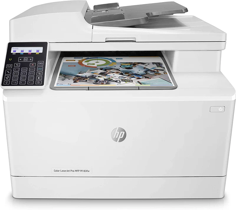 HP Color LaserJet Pro MFP M183fw Printer, Print, Copy, Scan, Fax - 7KW56A