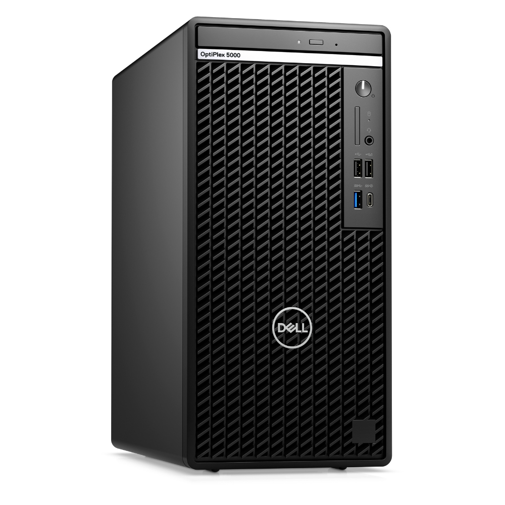 Dell OptiPlex 5000 Tower, Intel Core i5 12500, 8GB DDR4 3200, 512GB PCIe NVMe M.2 SSD, Ubuntu, DVD±RW, Wired Keyboard and Mouse, Black, 1 Year Warranty - OPT-5000-5-TWR