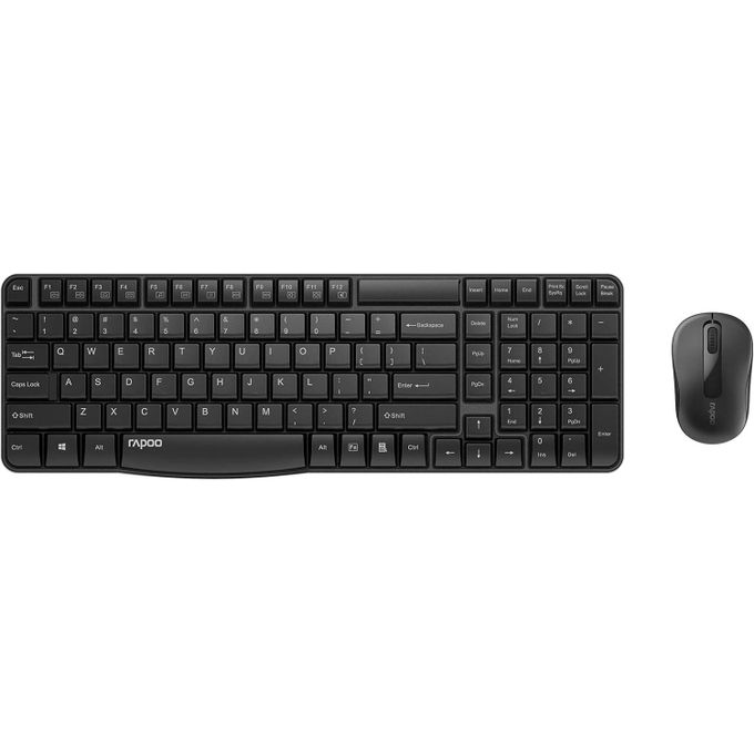 Rapoo Wireless Keyboard & Mouse X1800s - Black