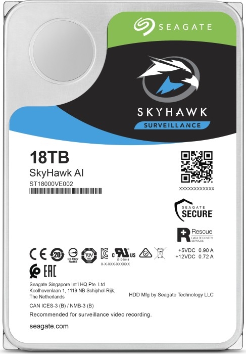 Seagate SkyHawk Surveillance HDD 18TB – ST18000VE002