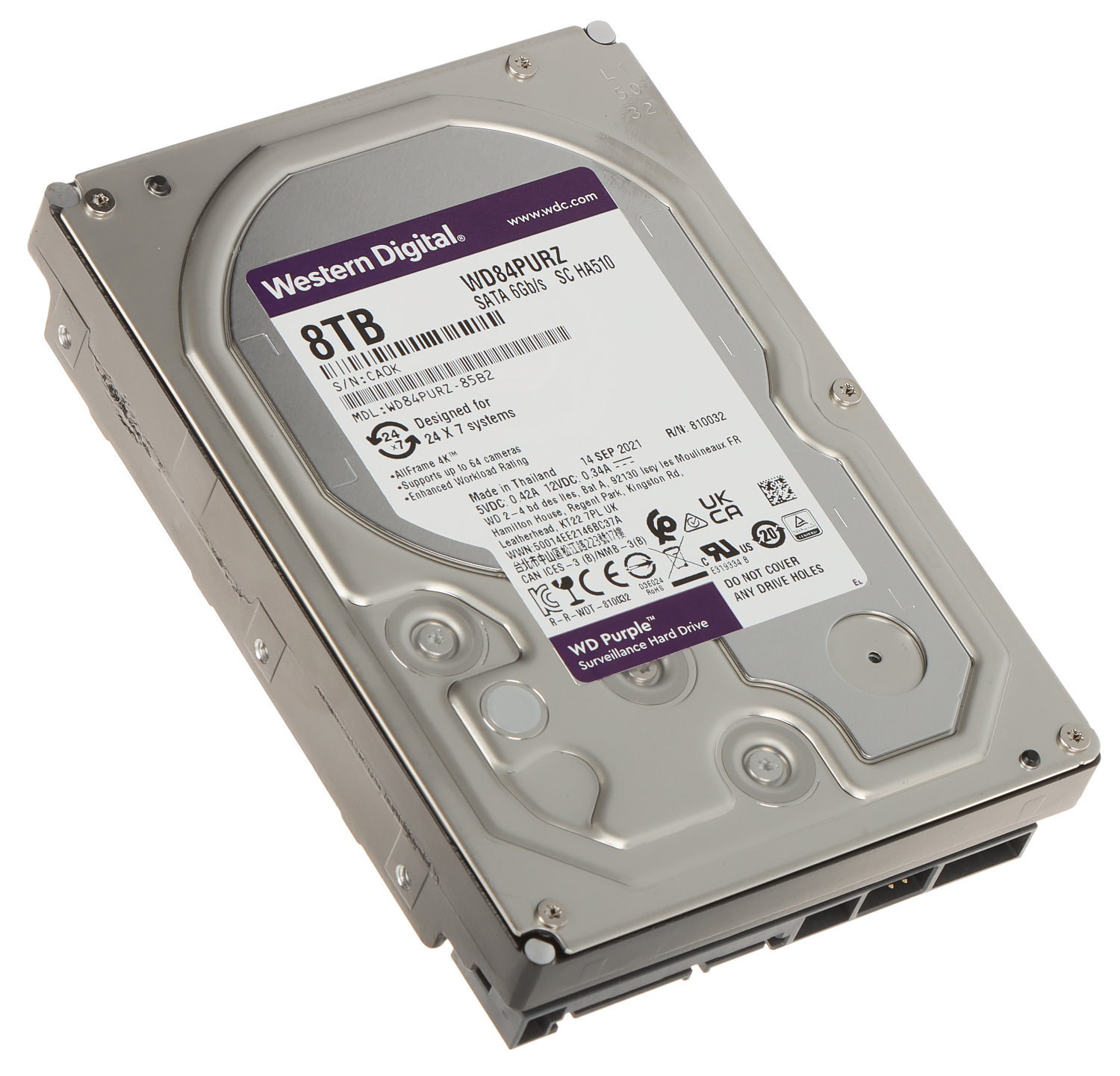 WD Purple Surveillance Hard Drive 8TB – WD84PURZ
