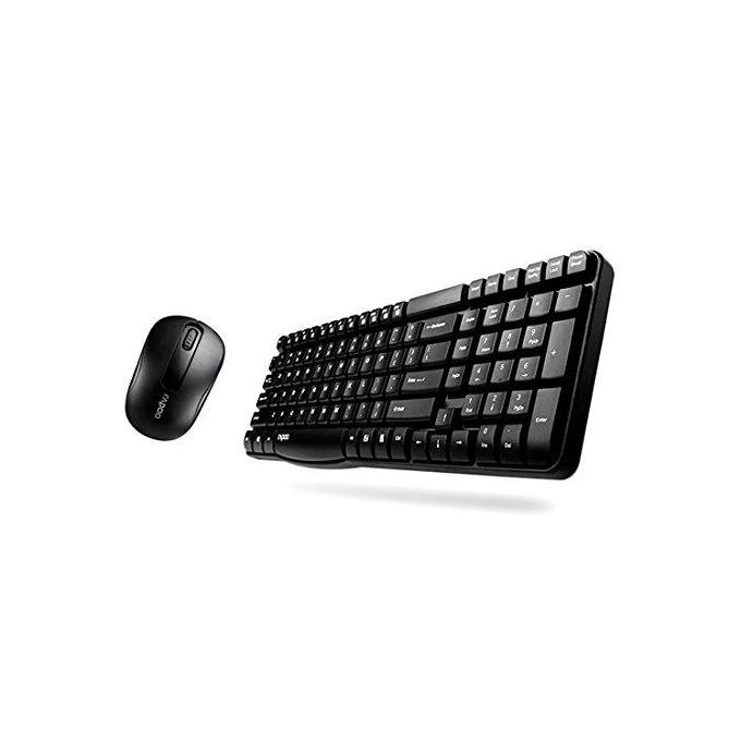 Rapoo Wireless Keyboard & Mouse X1810 - Black