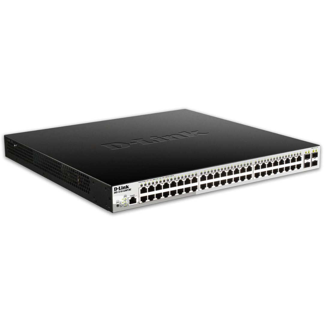 Dlink 48-Port 10/100/1000BaseT PoE + 4 Gigabit SFP ports Web Smart Switch, 370W PoE