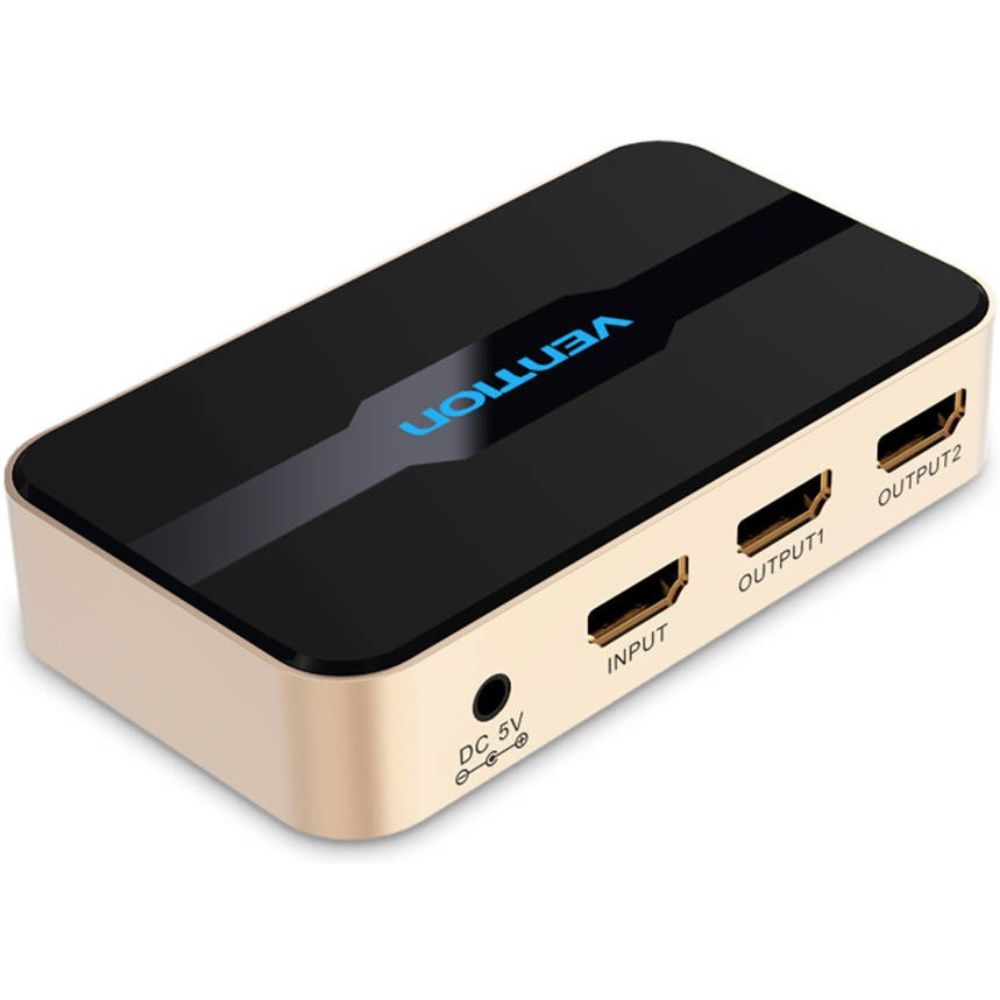 Vention 1 In 2 Out HDMI Splitter Gold-ACBG0