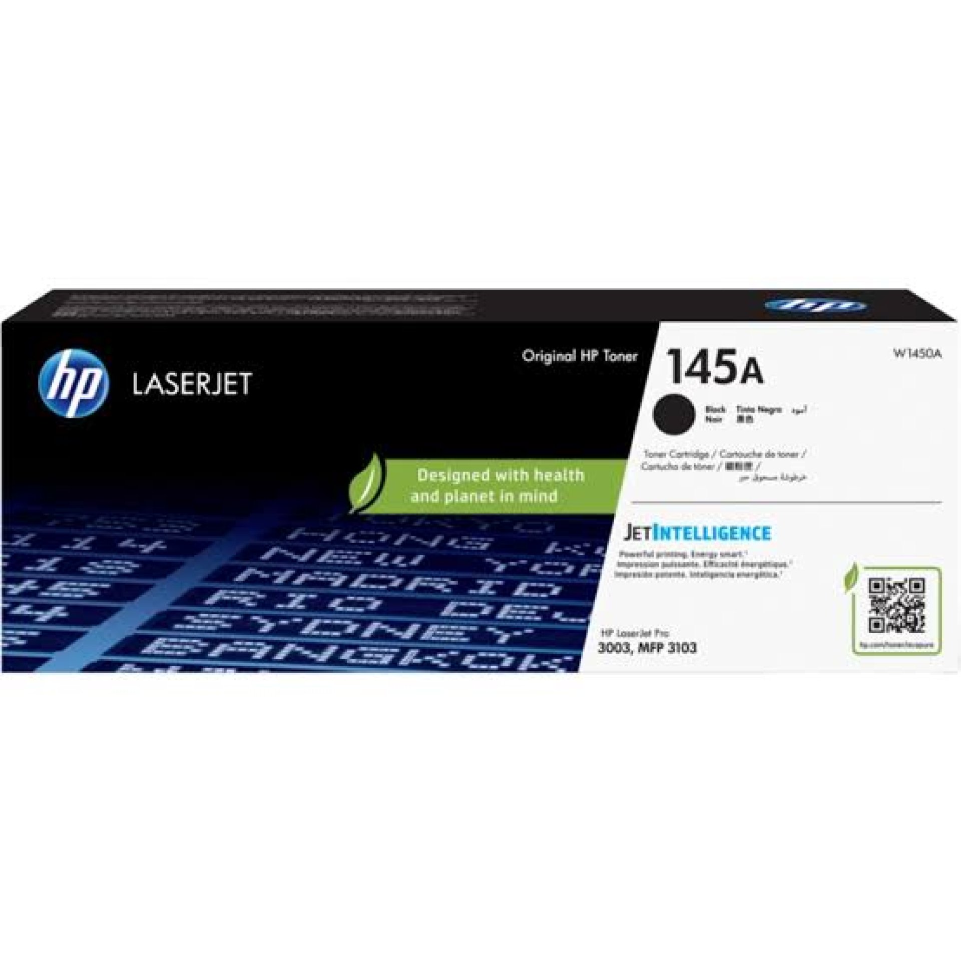 HP 145A Black Original LaserJet Toner Cartridge (W1450A)