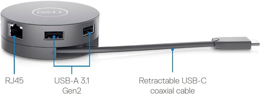 DELL DA305 6 IN 1 USB-C ADAPTER DOCKING STATION-07MCF3