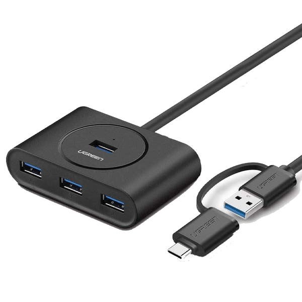 UGREEN 4-Port USB 3.0 Hub with USB-C & USB-A 2-in-1 interface 1M–UG-40850