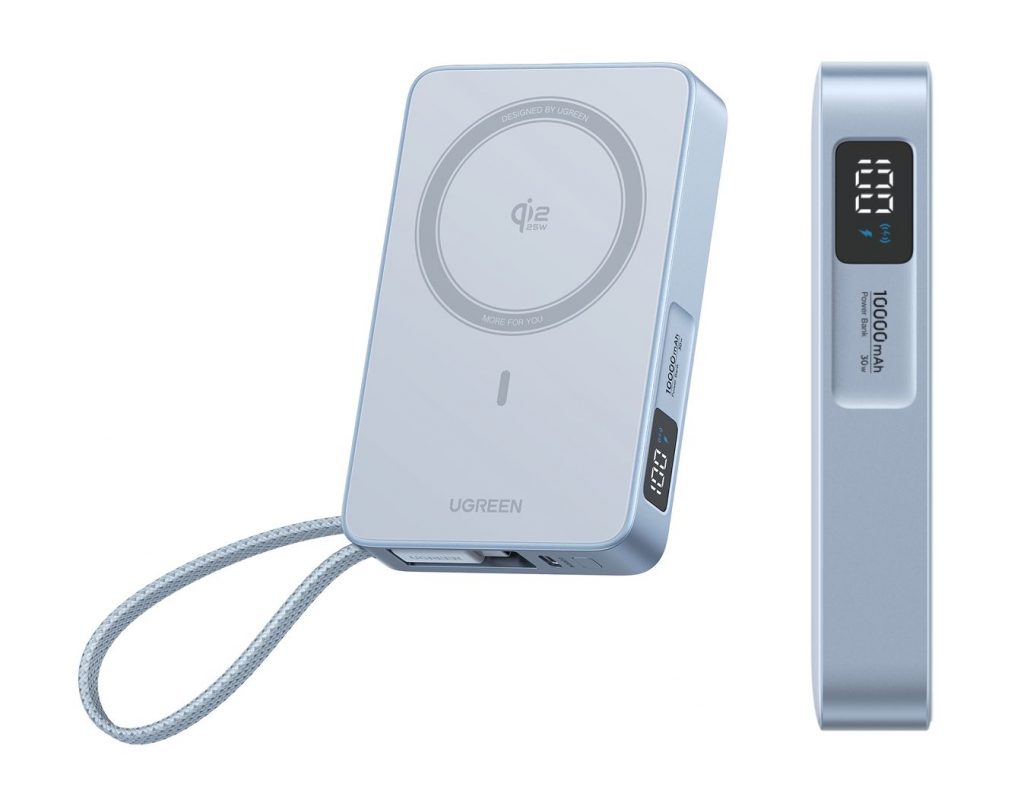 UGREEN MagFlow 10000mAh Magnetic Wireless Power Bank (25W)