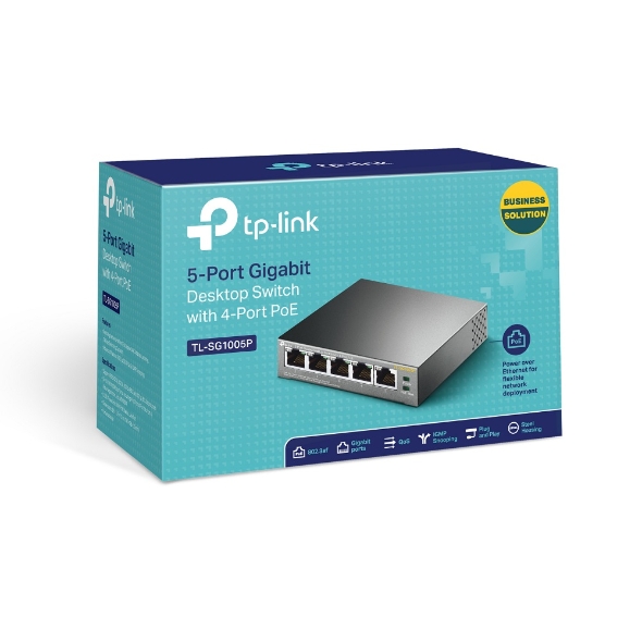 TP-Link 5-Port Gigabit Desktop Switch with 4-Port PoE+ (TL-SG1005P)