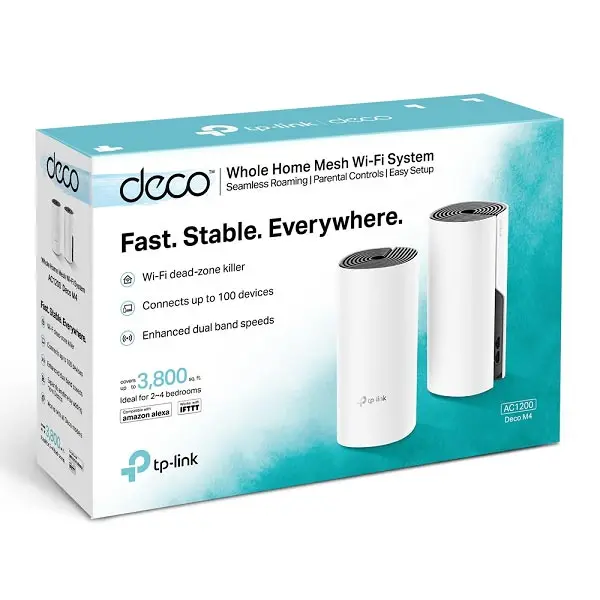 TP-Link Deco M4 AC1200 Mesh Wi-Fi System (3-Pack)- TL-DECO M4