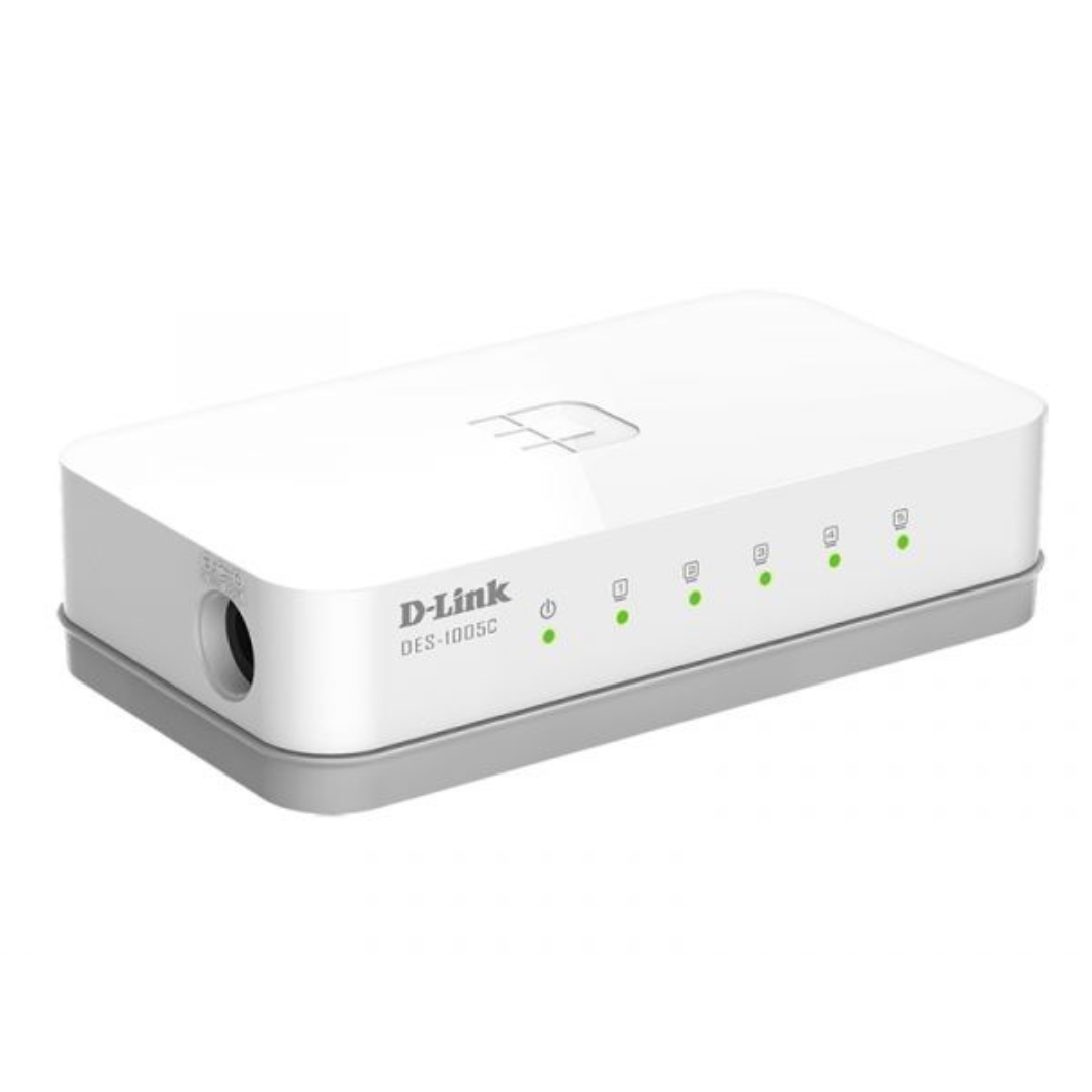 D-Link DES-1005C/B 5-Port 10/100Base-T Unmanaged Switch- DES-1005C/B