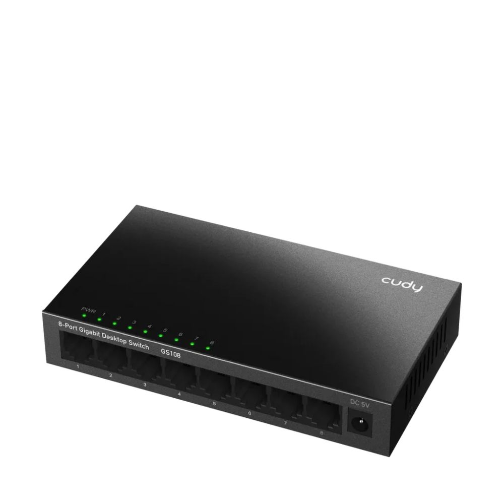 CUDY 8-PORT Gigabit metal switch 8 x 10/100/1000Mbps RJ45 ports