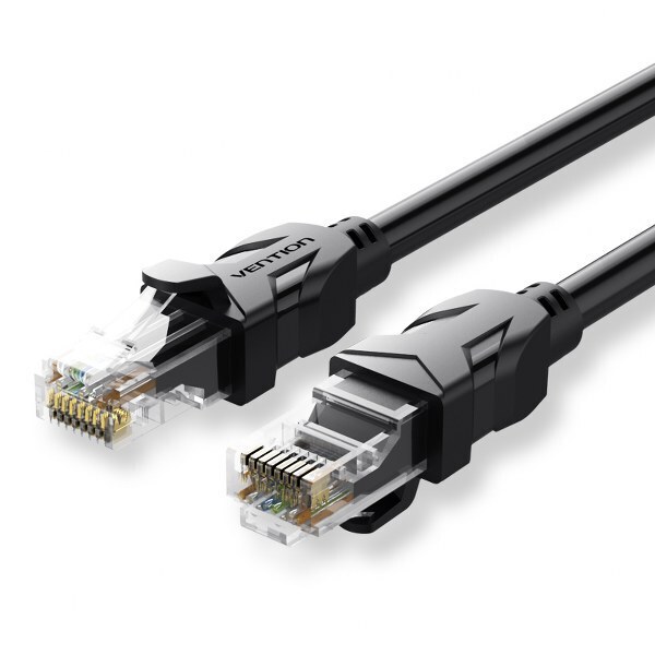 VENTION CAT6 UTP PATCH CORD CABLE 25M BLACK- VEN-IBEBS