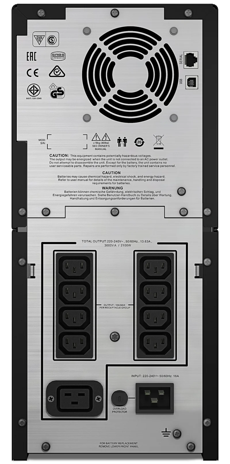 APC SMART-UPS C 3000VA LCD 230V- SMC3000I